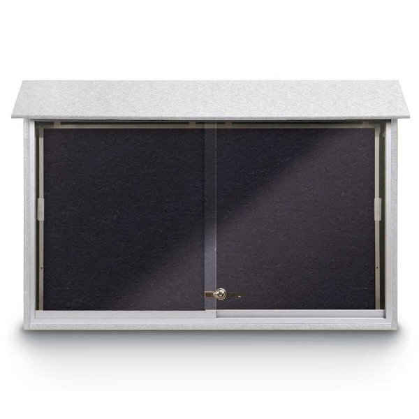 United Visual Products Outdoor Enclosed Combo Board, 72"x36", Bronze Frame/White Porc & Pearl UVCB7236ODBZ-WHTPORC-PEARL